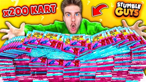 Otwieram 200x ⚠️ Nowe Karty Z Stumble Guys 🃏 Za 750 ZŁ 🤑75x Paczek