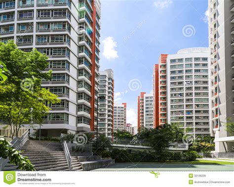 Orange Color Residential Apartments Stock Image Image Of Building