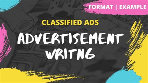 Advertisement How To Write A Classified Ad Format Example