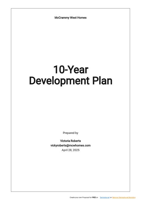 10 Year Plan Template