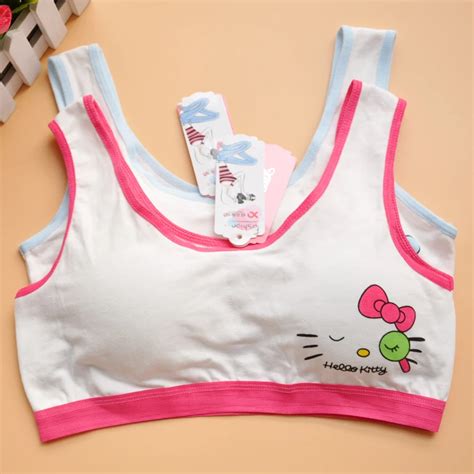 Rimma Hello Kitty Cartoon Girl Training Bra Child Bra Cotton Intimates