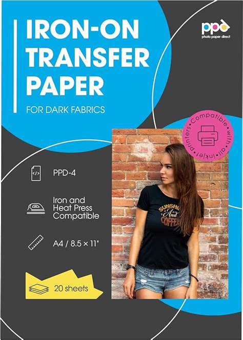 Ppd X A Papier Transfert Tee Shirt Textiles Noirs Ou Fonc S