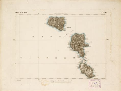 CARTA DELL ISOLA DI SICILIA Foglio 120 Lipari