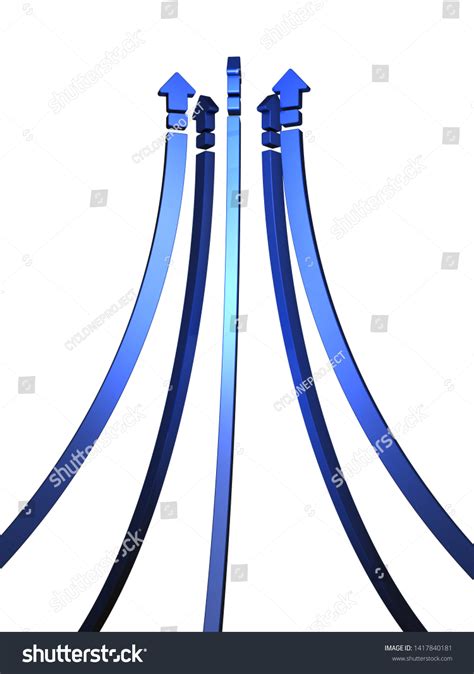 Multiple Arrows Rise They Represent Hard 库存插图 1417840181 Shutterstock