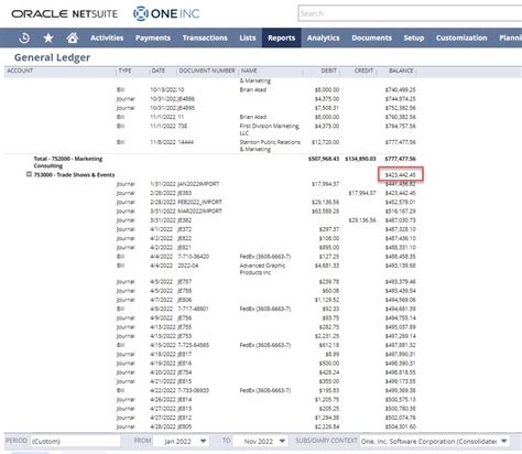 Why Is The General Ledger Report Showing Detailed Transactions Not