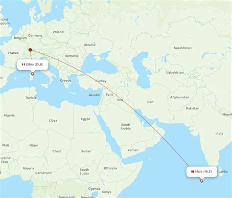 Flights From Olbia To Male Olb To Mle Flight Routes