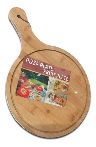 Tabla Pizza Madera Bambu Con Mango Cm Pettish Online