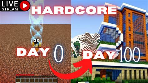 Surviving 100 Days In 1x1 Minecraft Hardcore YouTube