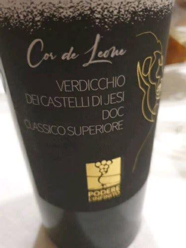 Podere L Infinito Cor De Leone Verdicchio Dei Castelli Di Jesi Classico