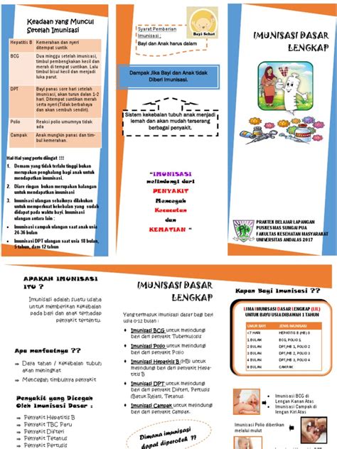 Leaflet Imunisasi Dasar Lengkap