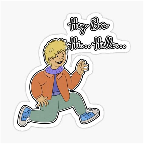 Hey Bro Hello Hi Greeting Gift For Brother Sticker For Sale By