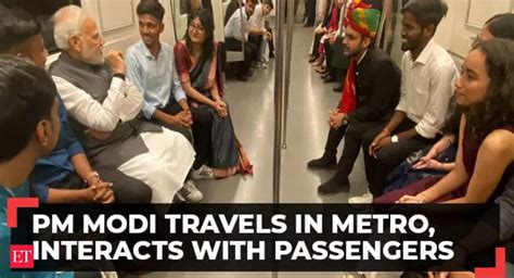 Pm Modi Travels In Metro Pm Modis Metro Ride To Attend Centenary Celebrations Of Delhi