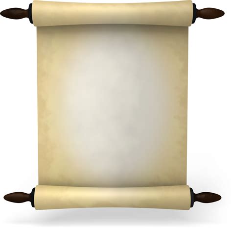 Art Illustration Of An Unrolled Scroll Of Parchment Scroll Clip Art