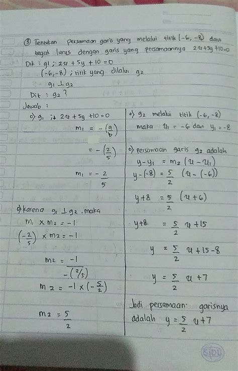 Soal Persamaan Garis Lurus Kelas 8 Doc