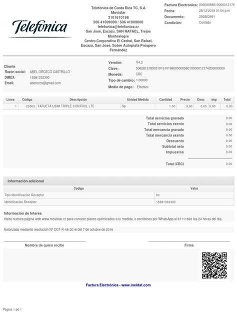 linea codigo descripcion unidad medida cantidad precio desc imp total