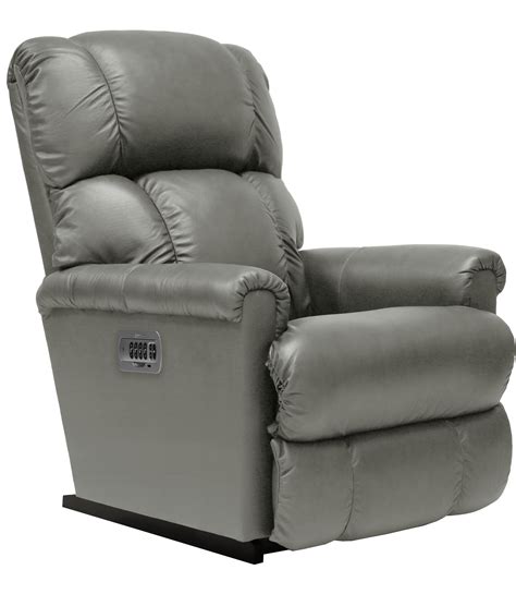 La Z Boy Pinnacle Power Leather Match Rocking Recliner With Memory Foam Cushion And Power