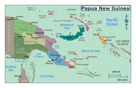 Papua New Guinea In World Map