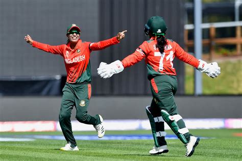 Salma Khatun is happy after dismissing Lara Goodall | ESPNcricinfo.com