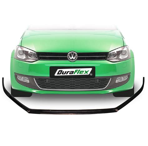 Volkswagen Polo 6C 6R Gloss Black Slimline Front Lip Duraflex