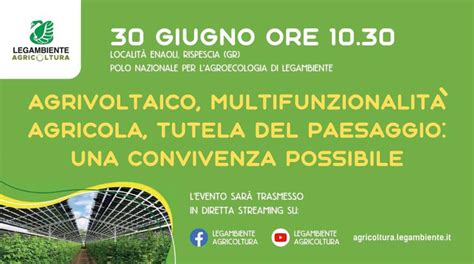 Agrivoltaico multifunzionalità agricola tutela del paesaggio una