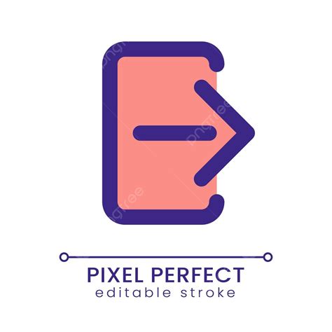 Logout Pixel Perfect Rgb Color Ui Icon Personal App Logotype Vector