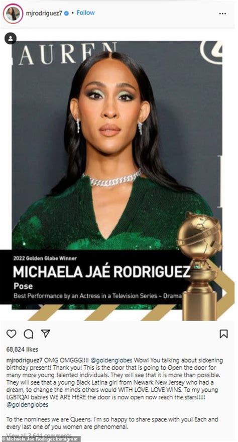 Mj Rodriguez Celebrates As She Becomes First Trans Woman To Win A