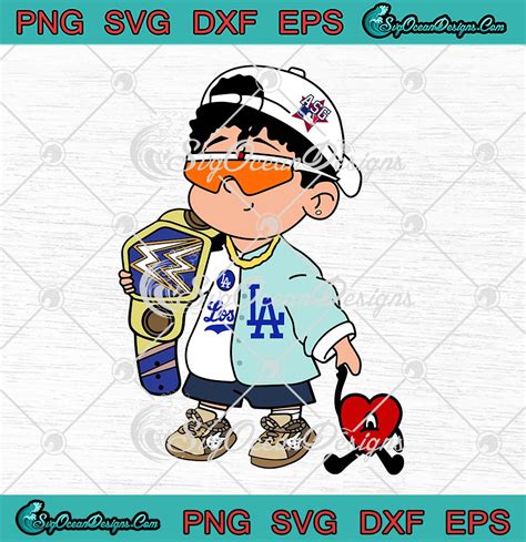 Baby Benito Bad Bunny Baseball SVG Los Angeles Dodgers SVG Bad Bunny