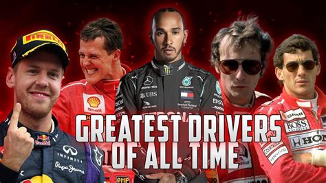 10 Greatest F1 Drivers Of All Time Youtube