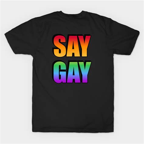 SAY GAY Rainbow Colors Say Gay T Shirt TeePublic