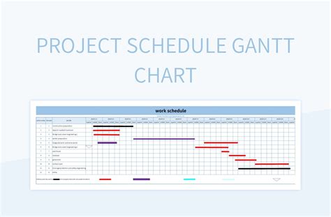 Project Schedule Gantt Chart Excel Template And Google Sheets File For ...