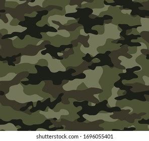 Texture Military Camouflage Seamless Pattern Abstract Stock Vector