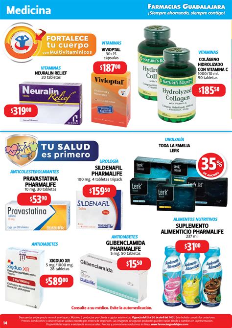 Folleto Farmacias Guadalajara Marat N Del Ahorro Al De Abril