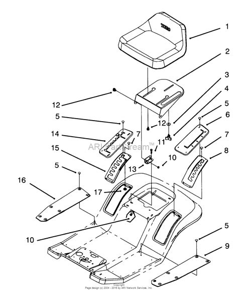 Toro 71202 12 38xl Lawn Tractor 1993 Sn 3900001 3999999 Parts Diagram For Seat Assembly