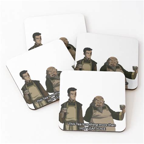 HOT LEAF JUICE Zuko And Iroh Avatar Coasters Set Of 4 For Sale By Blueeyes374 Redbubble