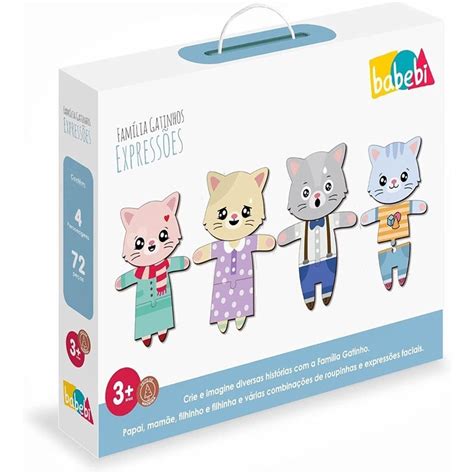 Familia Gatinhos Expressoes Babebi Jogo Educativo Pedagogico Shopee