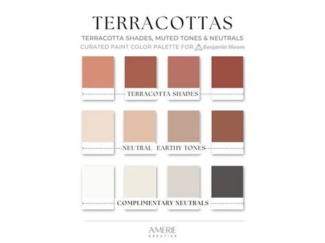 Terracotta Color Palette Benjamin Moore Paint House Scheme Earth Tone