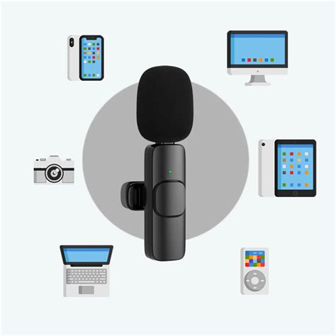 Portable Lavalier Interview Microphone Sans Fil Professionnel