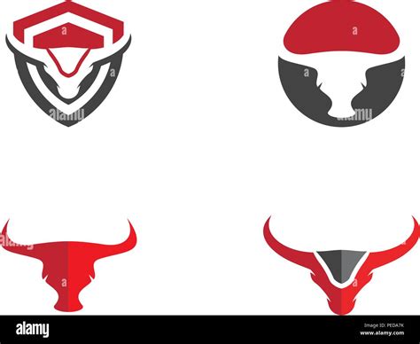 Taurus Logo Template Vector Icon Illustration Design Stock Vector Image