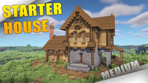 Minecraft How To Build A Starter House Base Tutorial Youtube