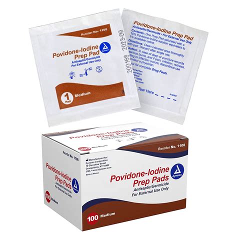 Dynarex Povidone Iodine Prep Pads Saturated With Povidone Iodine 10