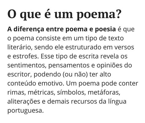 Poema E Poesia Qual A Diferen A Sitedoct Org