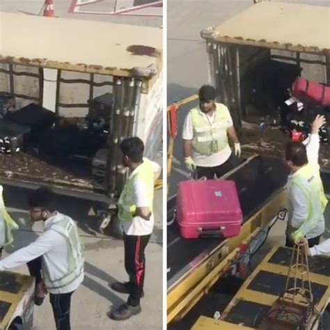 Hong Kong Airport Baggage Handlers Caught Red Handed Throwing Luggage