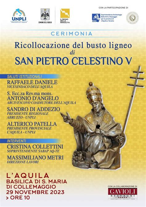 San Pietro Celestino V Il Busto Ligneo Torna A Collemaggio Dopo Il