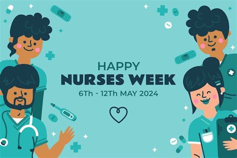 Free Vector Flat National Nurses Week Background