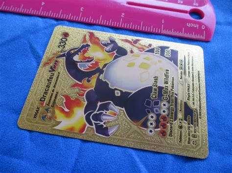 Mavin Pokemon DRACAUFEU VMAX Gigamax Slash Wildfire GOLD Foil CARD HP