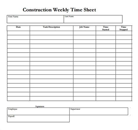 28+ Weekly Timesheet Templates – Free Sample, Example Format Download