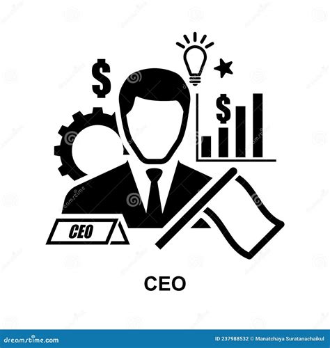 Icono De Ceo Aislado En Fondo Blanco Ilustración del Vector