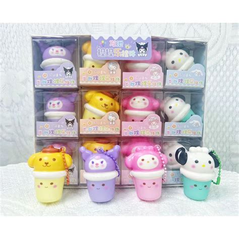 Ready Stock Pcs Sanrio Keychain Kawaii Squishy Cartoon Key Ring