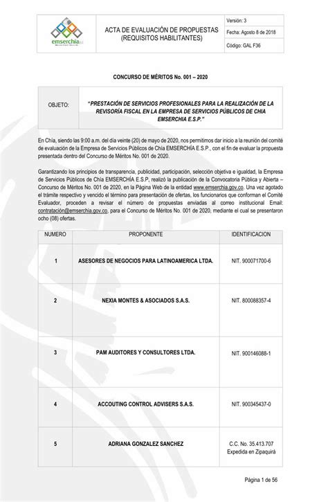 Pdf Versi N Acta De Evaluaci N De Propuestas Fecha Pdfslide Net