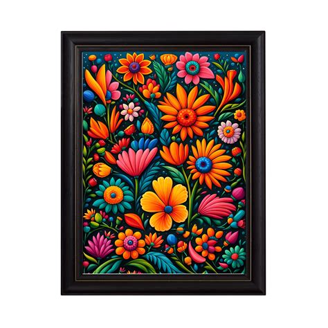 Mexican Flowers Flower Market Aztec Mexico Pattern Art Mexican Art ...